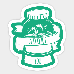 Adore You Jar Sticker